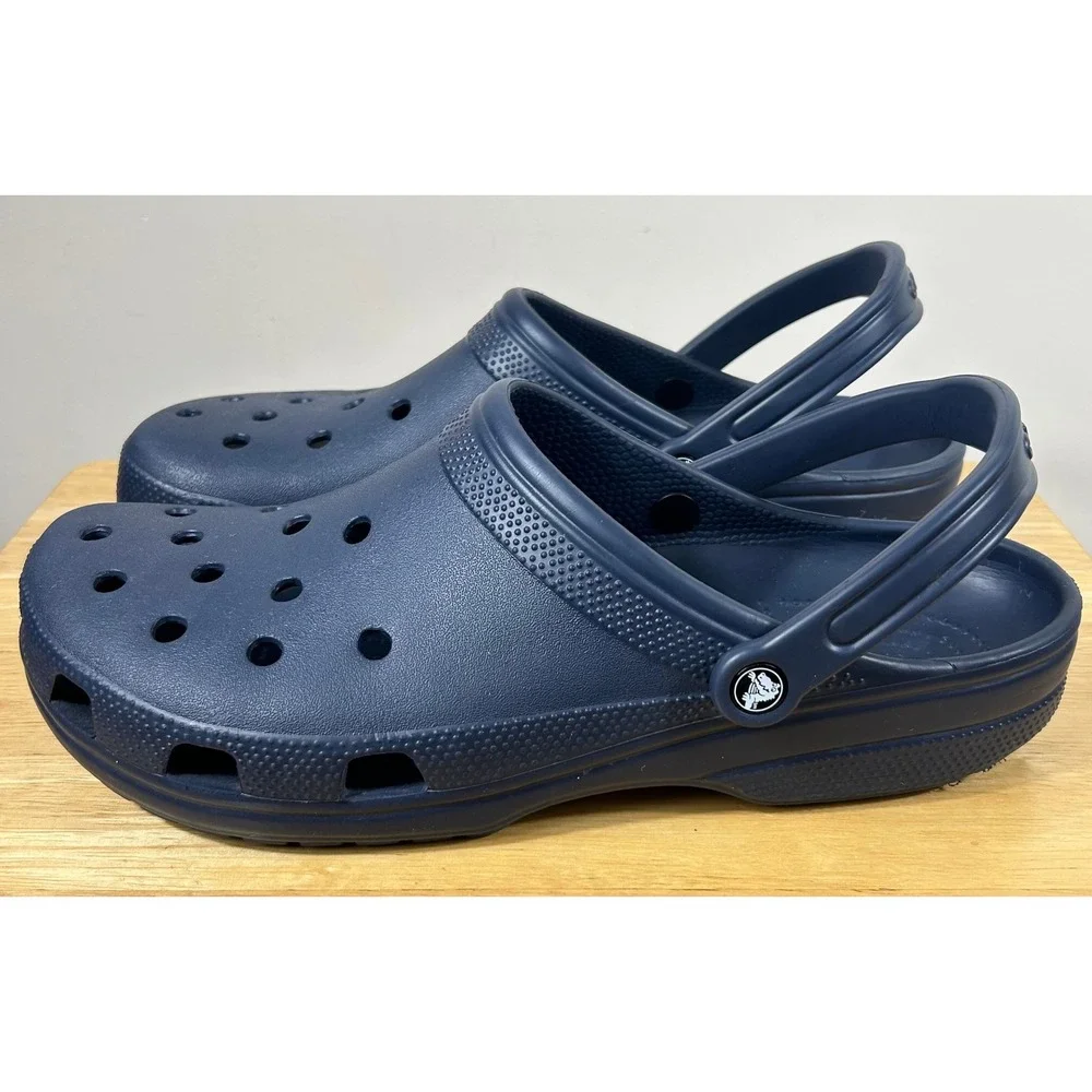 Crocs Classic Clog Mens 16 Navy Blue Comfort Shoes Slip On Sandal Water Friendly